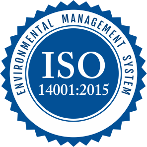 ISO 14001:2015 - Certified Company, Environmental Management System (EMS).