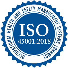 ISO 45001:2018 - Certified Company, An Occupational Health and Safety (OH&S) Management System.
